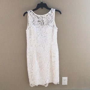 White Lace Adrianna Pappell Dress